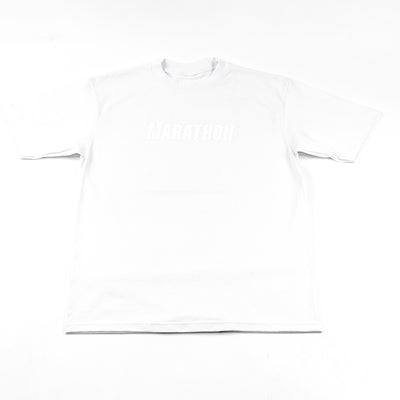 Marathon Lifestyle Tonal T-Shirt - White - Front