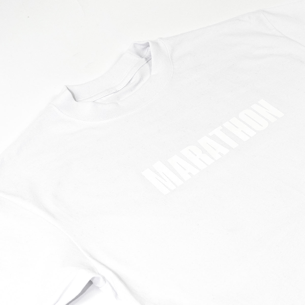 Marathon Lifestyle Tonal T-Shirt - White - Detail