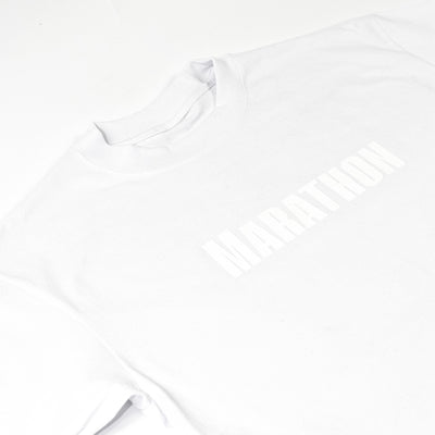 Marathon Lifestyle Tonal T-Shirt - White - Detail