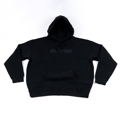 Marathon Lifestyle Tonal Hoodie - Black - Front