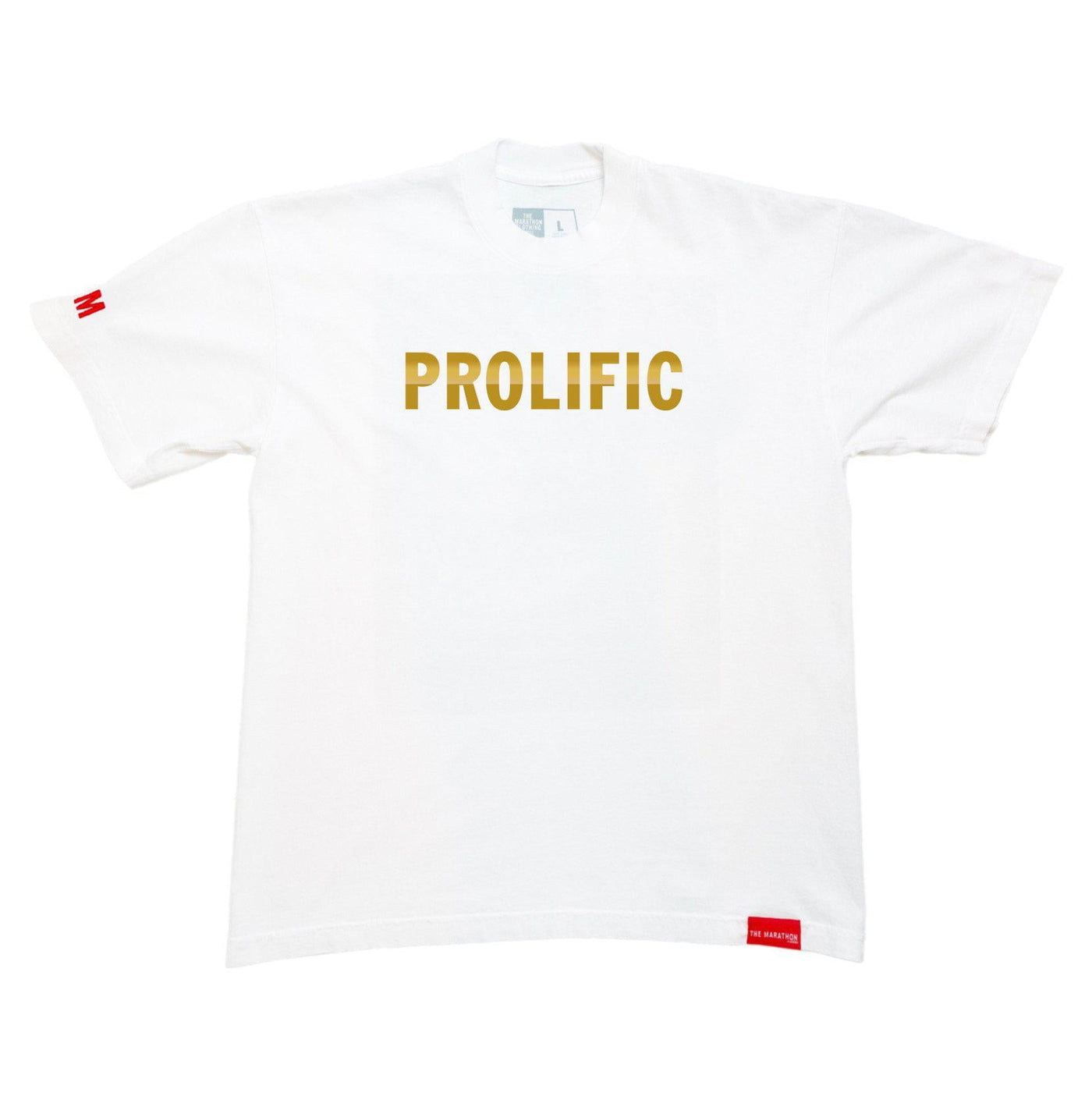 Prolific T-Shirt - White/Gold Foil