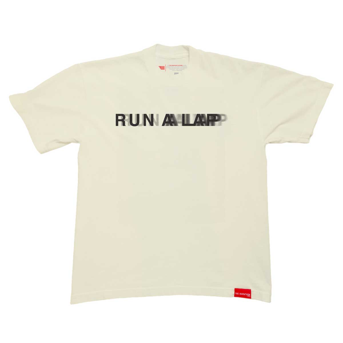 Run A Lap Blurred T-shirt - Bone/Black