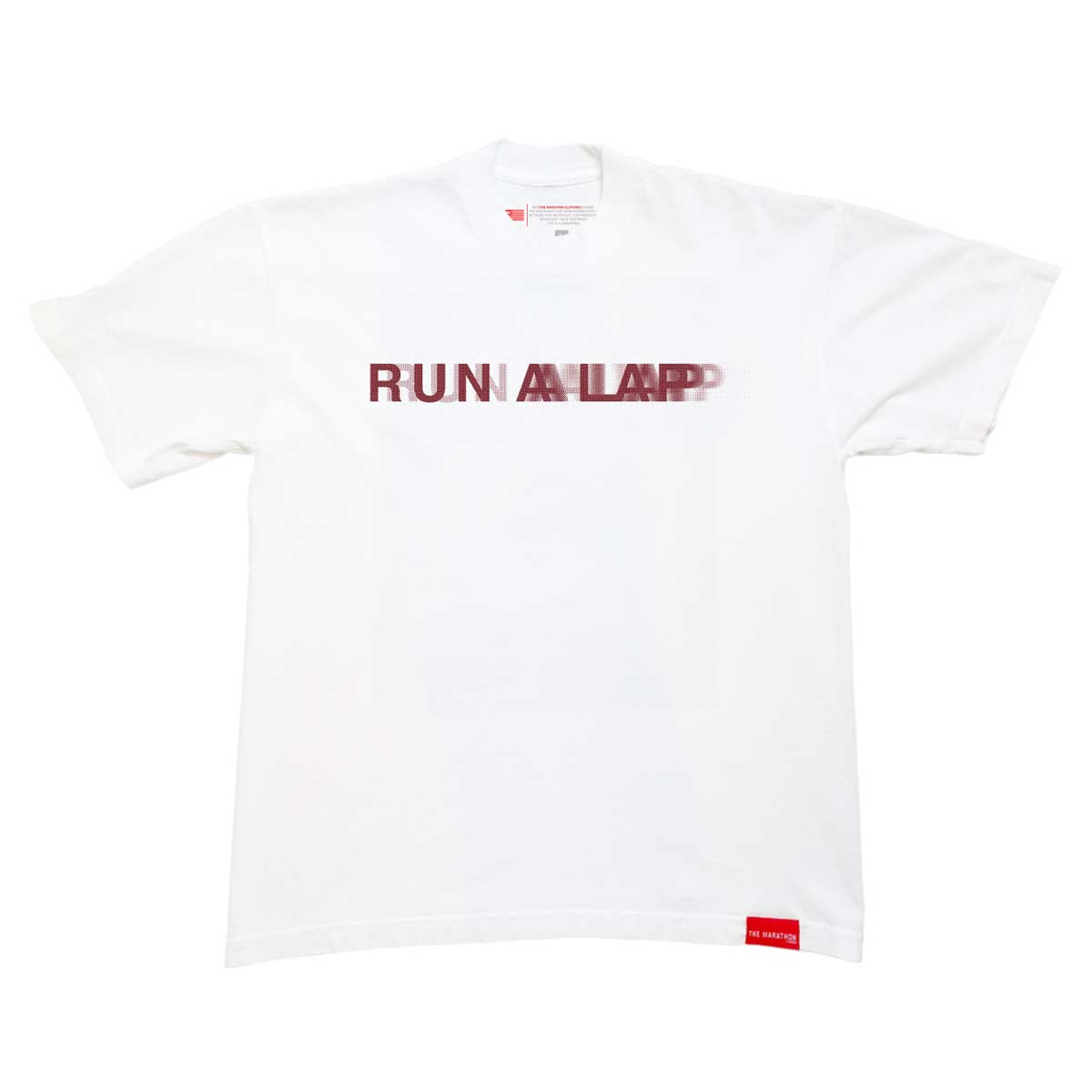 Run A Lap Blurred T-shirt - White/Maroon