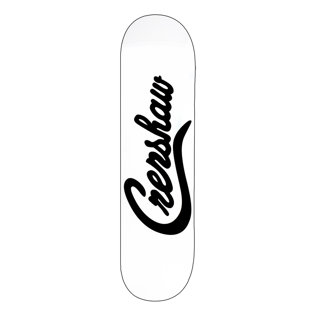 Crenshaw Skateboard Deck - White/Black-The Marathon Clothing