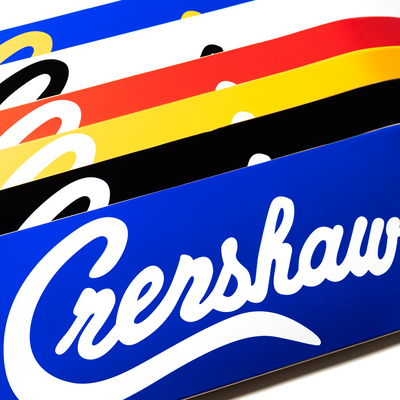 Crenshaw Skateboard Deck - White/Black-The Marathon Clothing