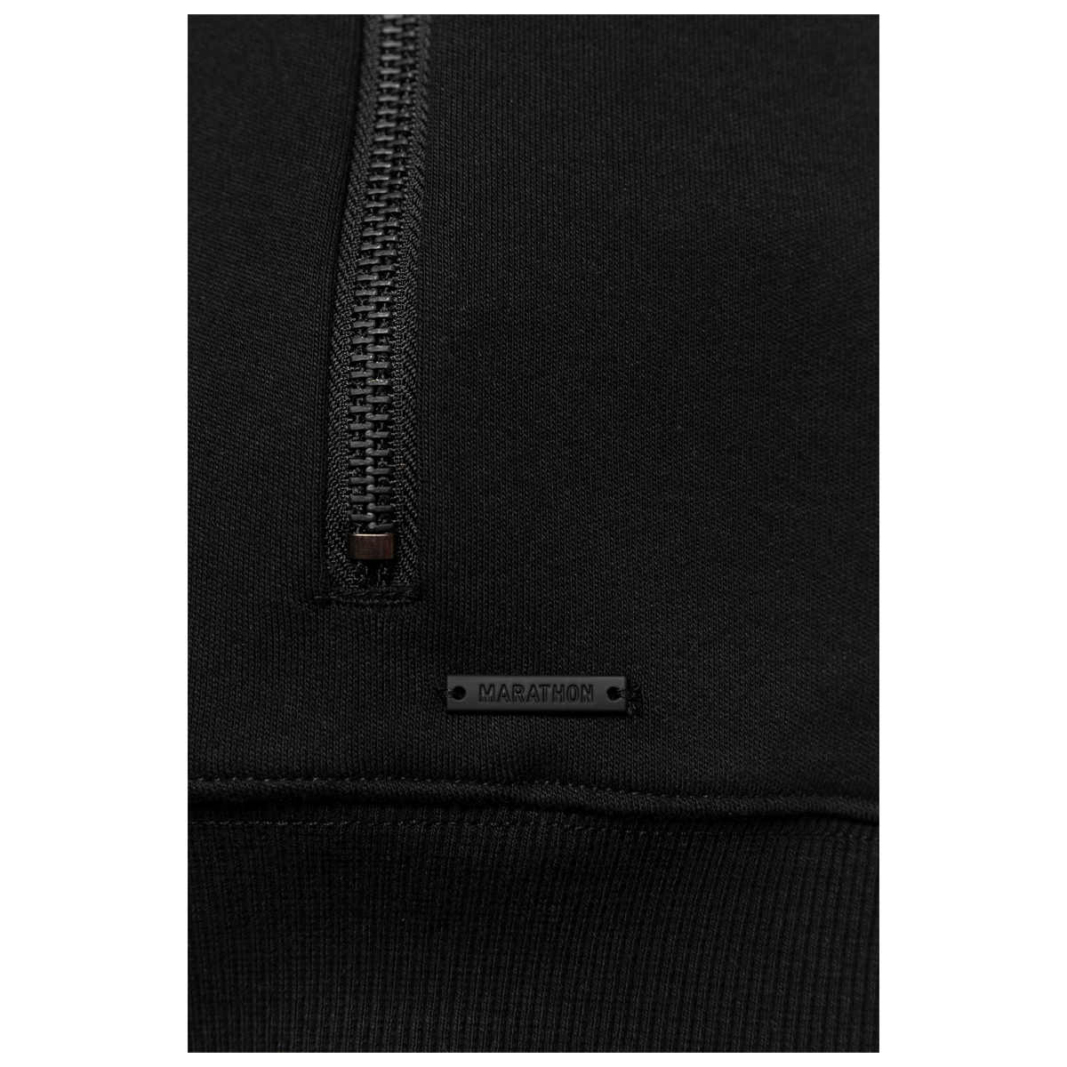 Stealth Marathon Interlock Zip Hoodie - Black-The Marathon Clothing