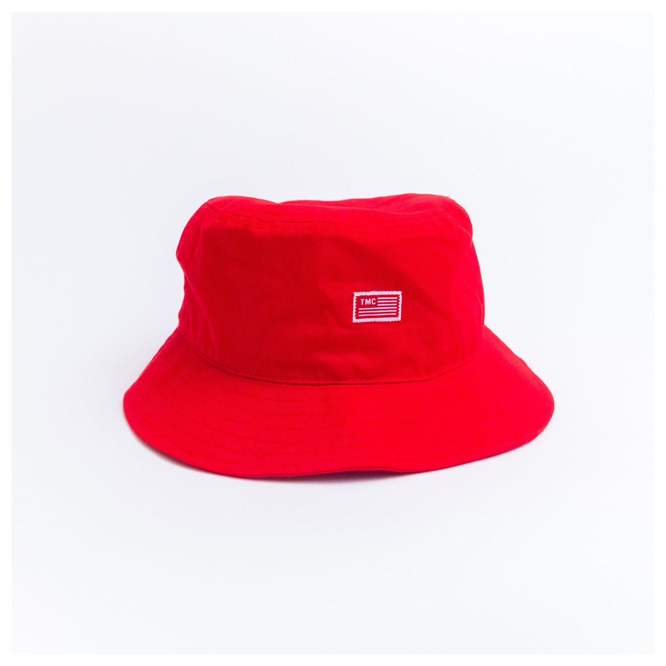 TMC Flag Bucket Hat - Red-The Marathon Clothing