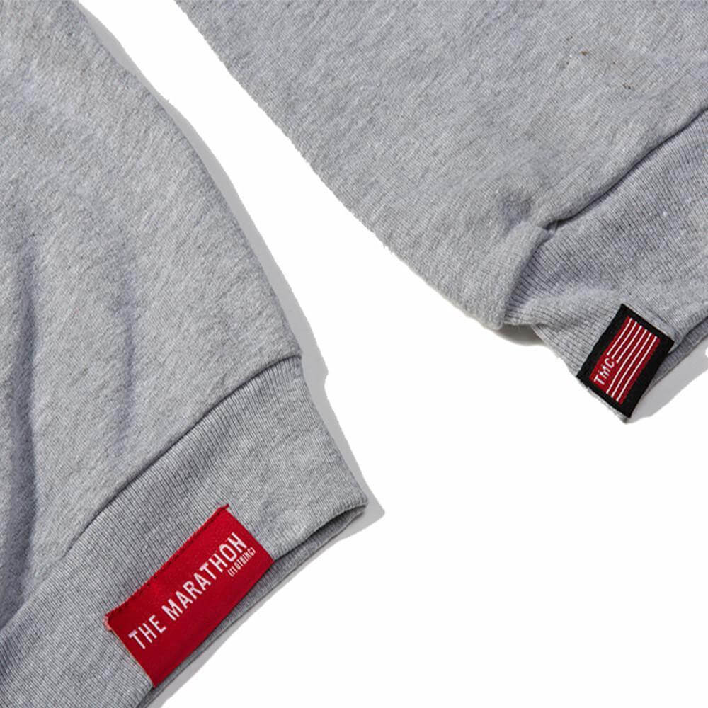 TMC Stacked Logo Croptop - Grey – The Marathon Clothing