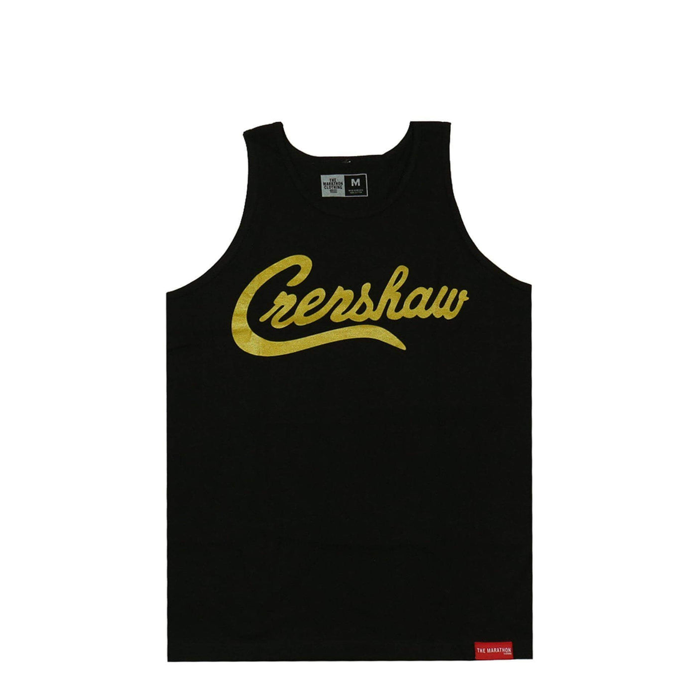 Crenshaw Tank Top - Black/Gold-The Marathon Clothing