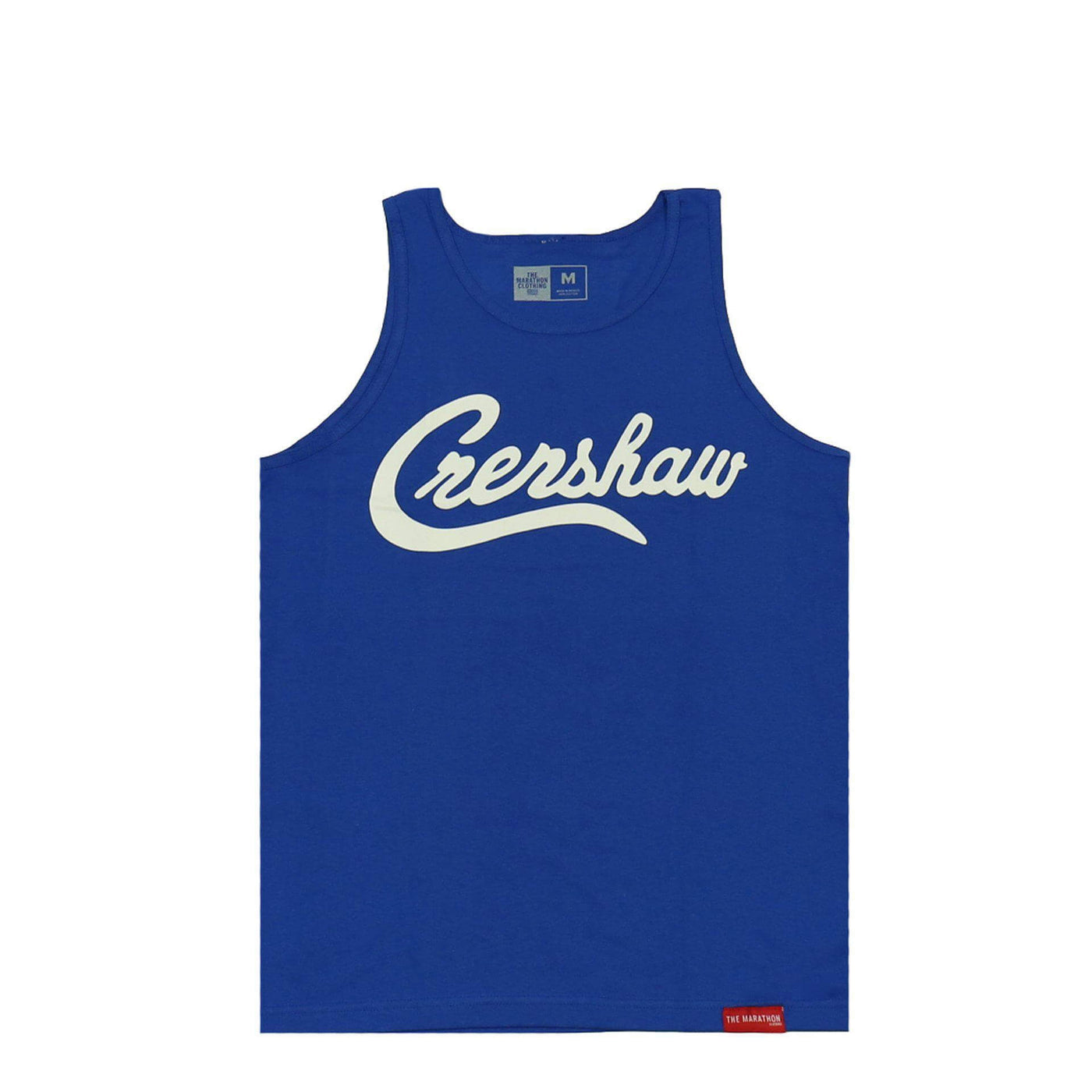 Crenshaw Tank Top - Royal/White-The Marathon Clothing