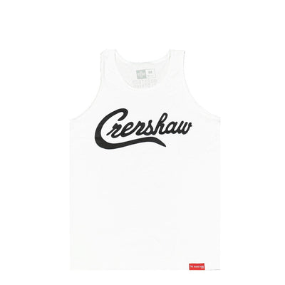 Crenshaw Tank Top - White/Black-The Marathon Clothing