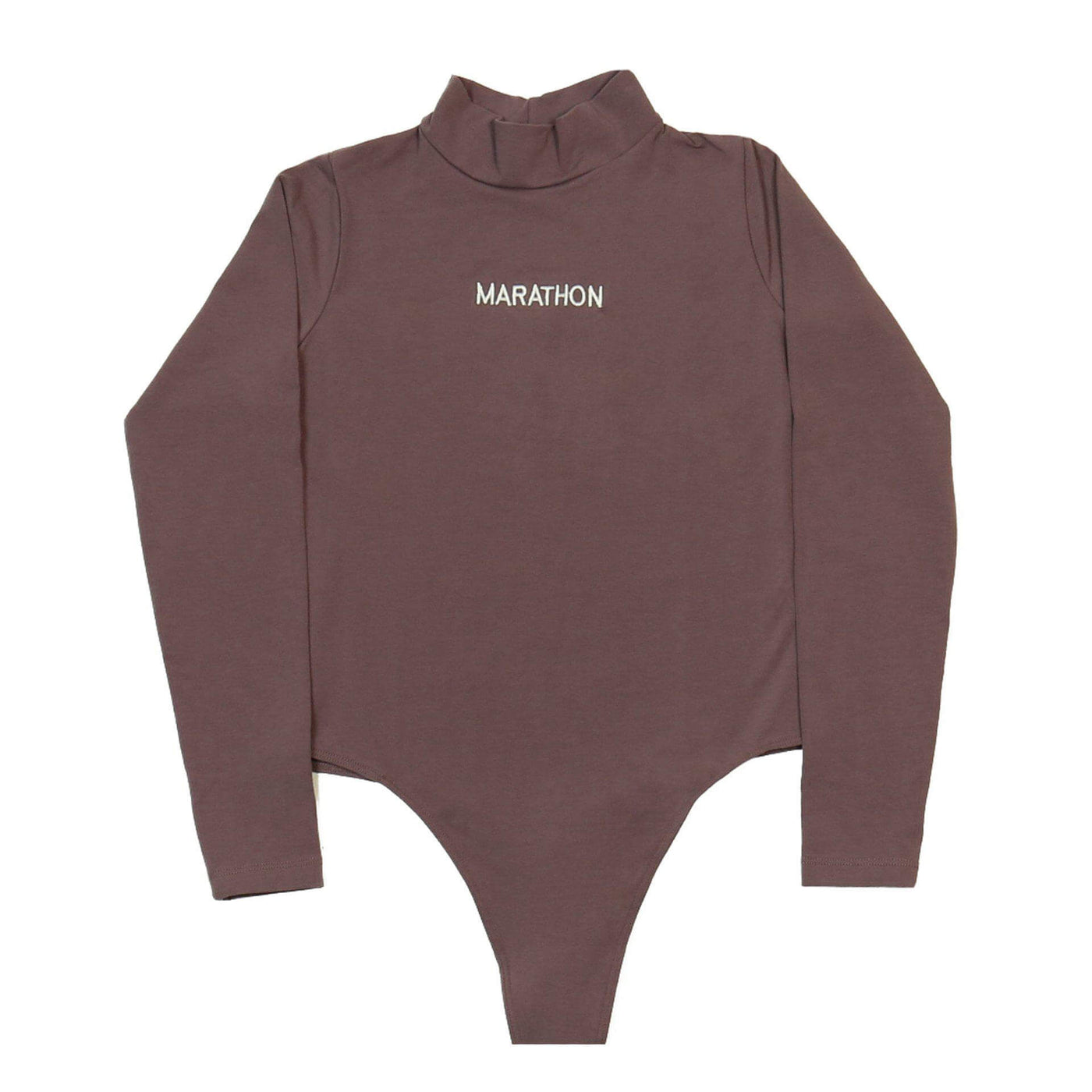 Marathon Turtleneck Bodysuit - Eggplant-The Marathon Clothing