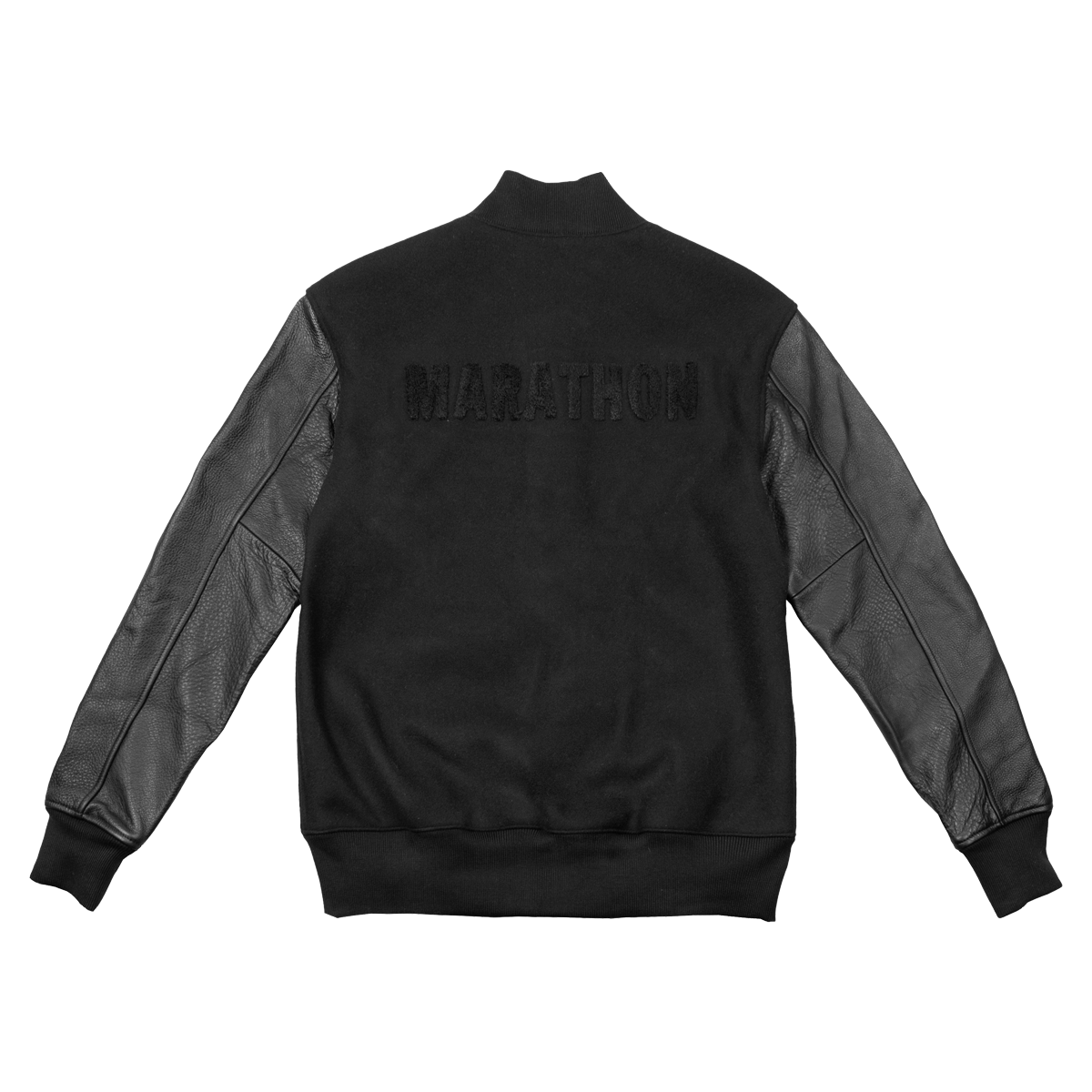 Marathon Letterman Jacket - Black – The Marathon Clothing