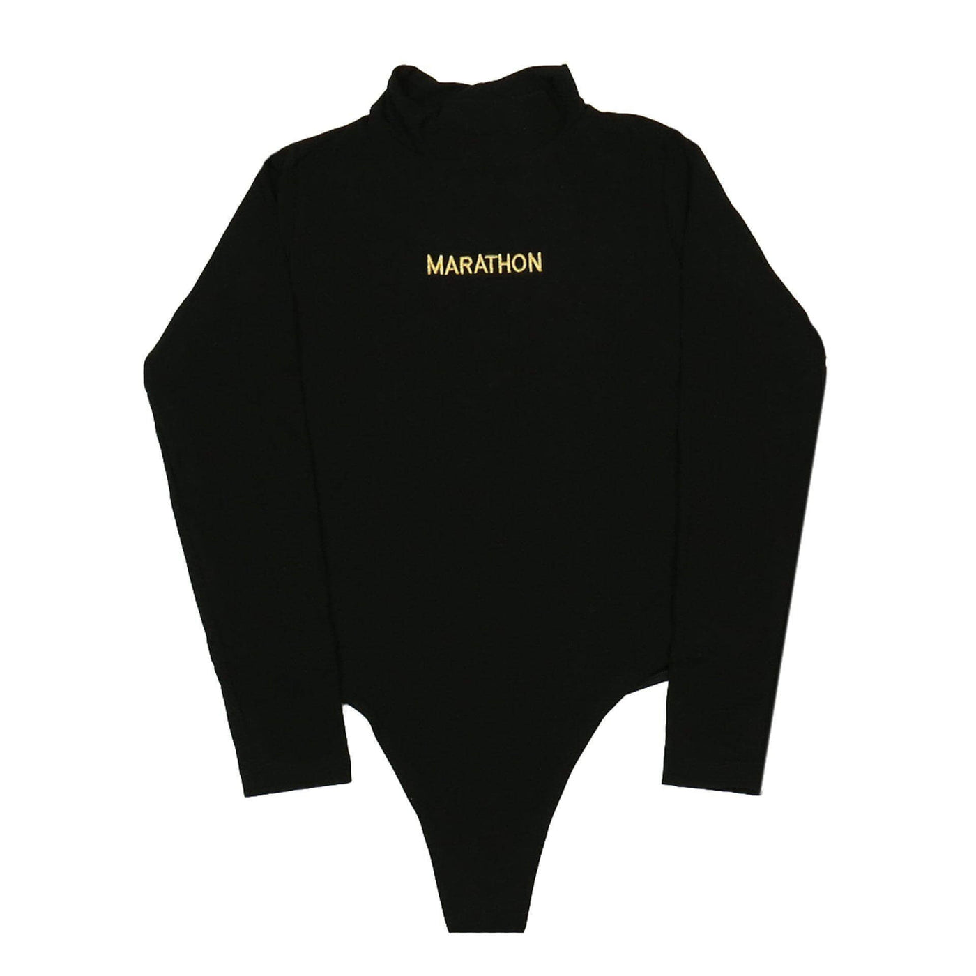 Marathon Turtleneck Bodysuit - Black-The Marathon Clothing