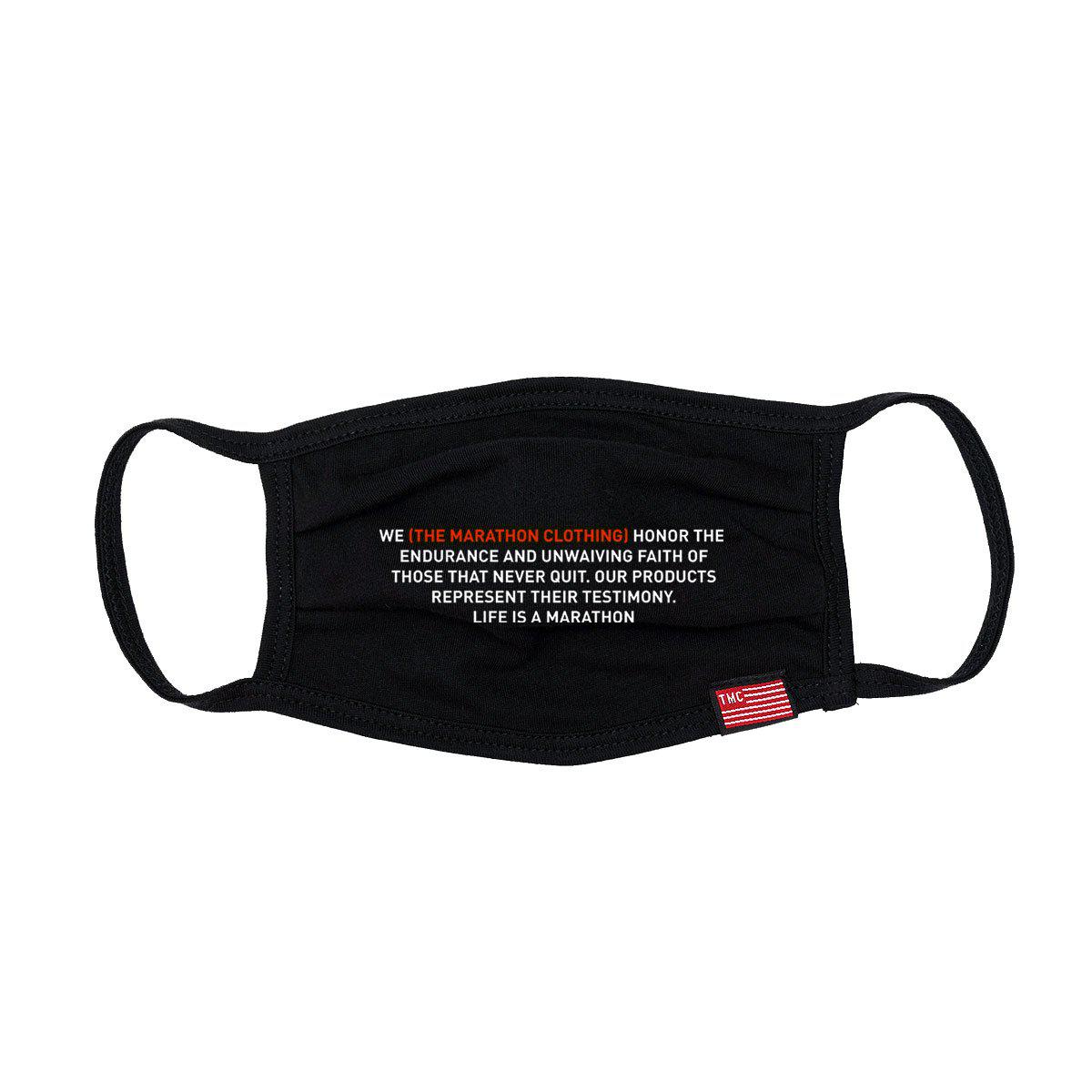 TMC Statement Face Mask - Black-The Marathon Clothing