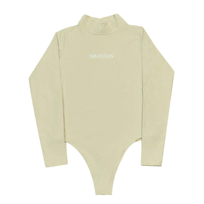 Marathon Turtleneck Bodysuit - Tan-The Marathon Clothing