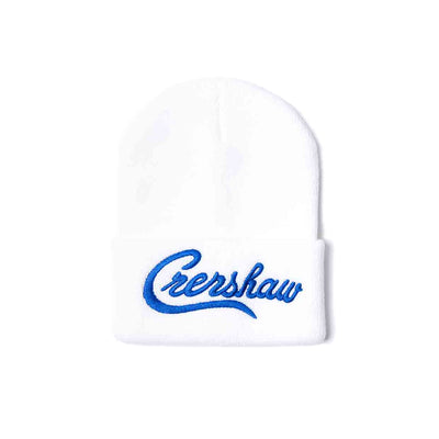 Crenshaw Limited Edition Heavyweight Beanie - White/Royal